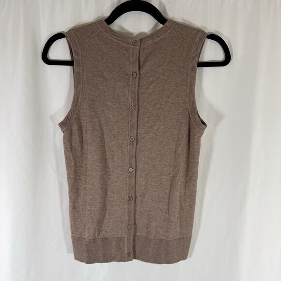 Banana Republic Tank Top Womens XS Brown Knit Sleeveless Round Neck Cotton Blend - Picture 7 of 9